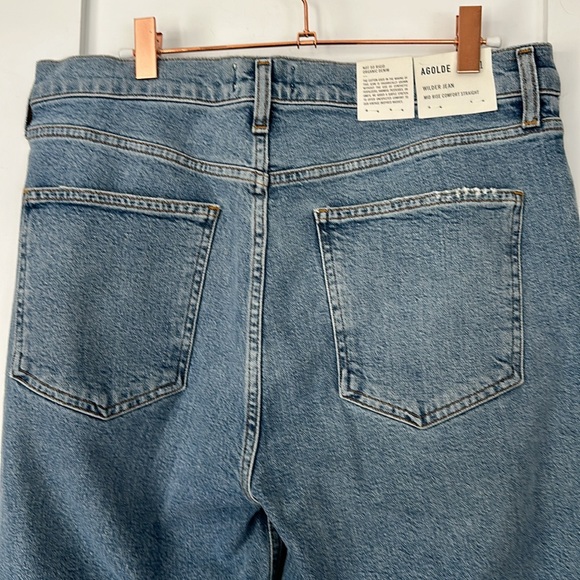 Agolde Wilder Jean Mid Rise Comfort Straight in Cascadia - Picture 4 of 4